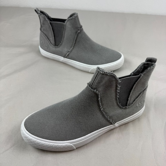 Blowfish Malibu Shoes - BLOWFISH MALIBU TORTA Womens Pull On High Sneaker Gray Boot‎ Distressed - 8.5 US